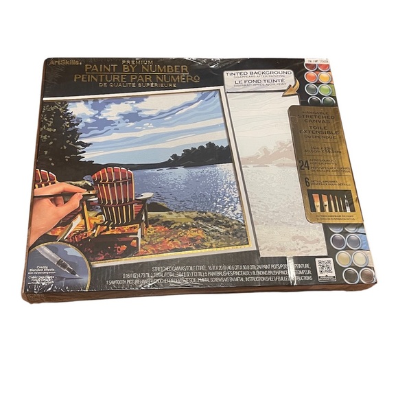 Lakeside Serenity Paint by Numbers Kit - Picture 4 of 8
